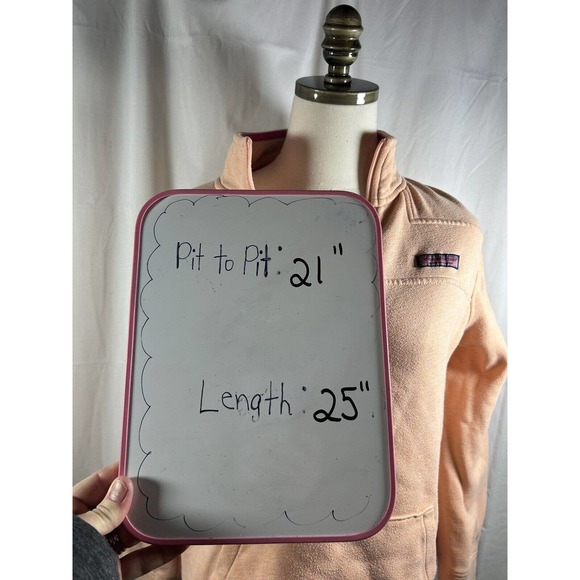 Vineyard Vines Sweater Coral orange 1/4 Zip Up Pullover Sweatshirt Size Small - Picture 8 of 8